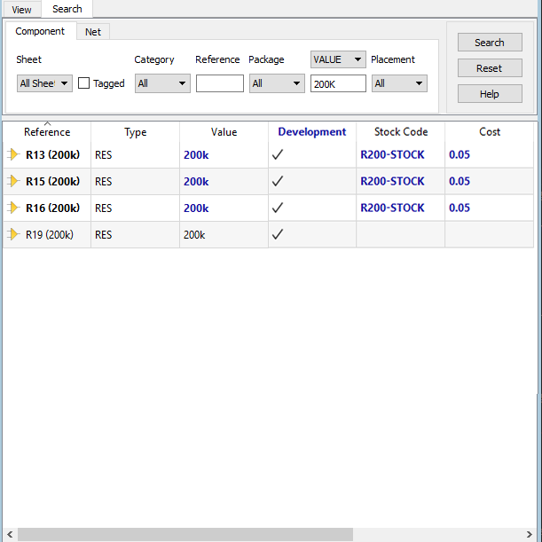 Specifying alternate part values and properties for PCB components.
