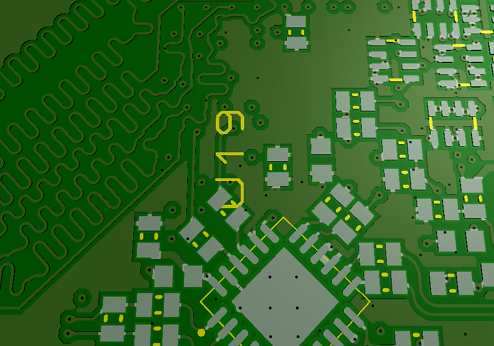 PCB design bareboard view