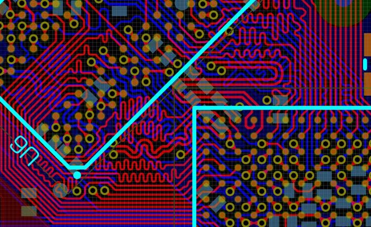 Leave enough space for net tuning serpentine segments.