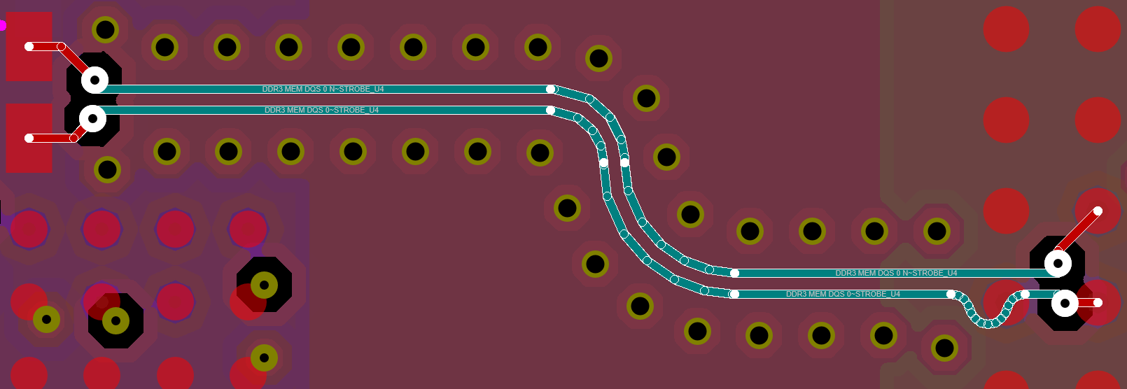 Via shielded track