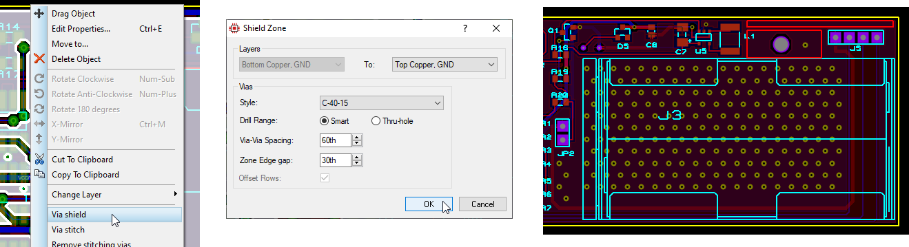 Via Stitching on Zones