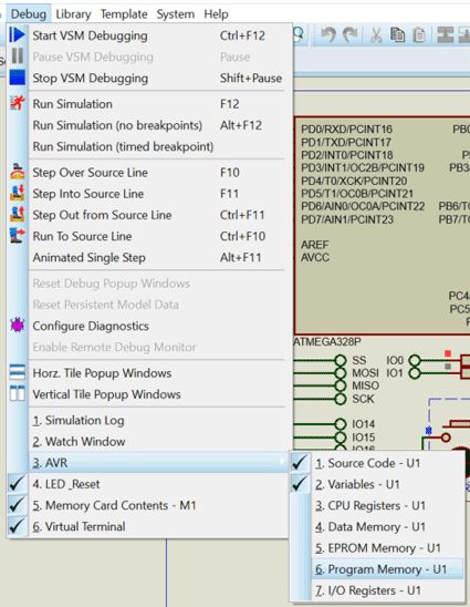 Memory window allows you to see the contents of FLASH memory.
