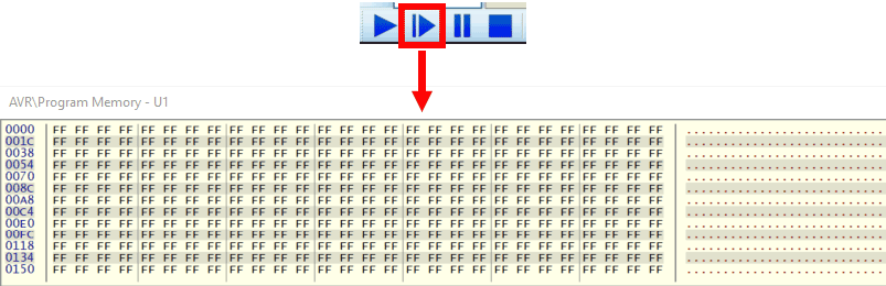 MCU Memory is blank.