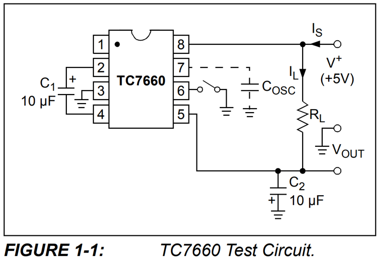 TC7660 Charge Pump IC.