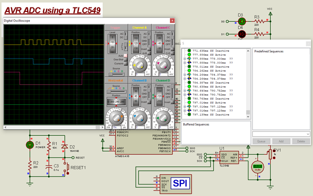 SPI Analyzer on running simulation.