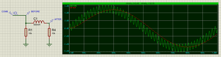 Low Pass Filter with Inductor.