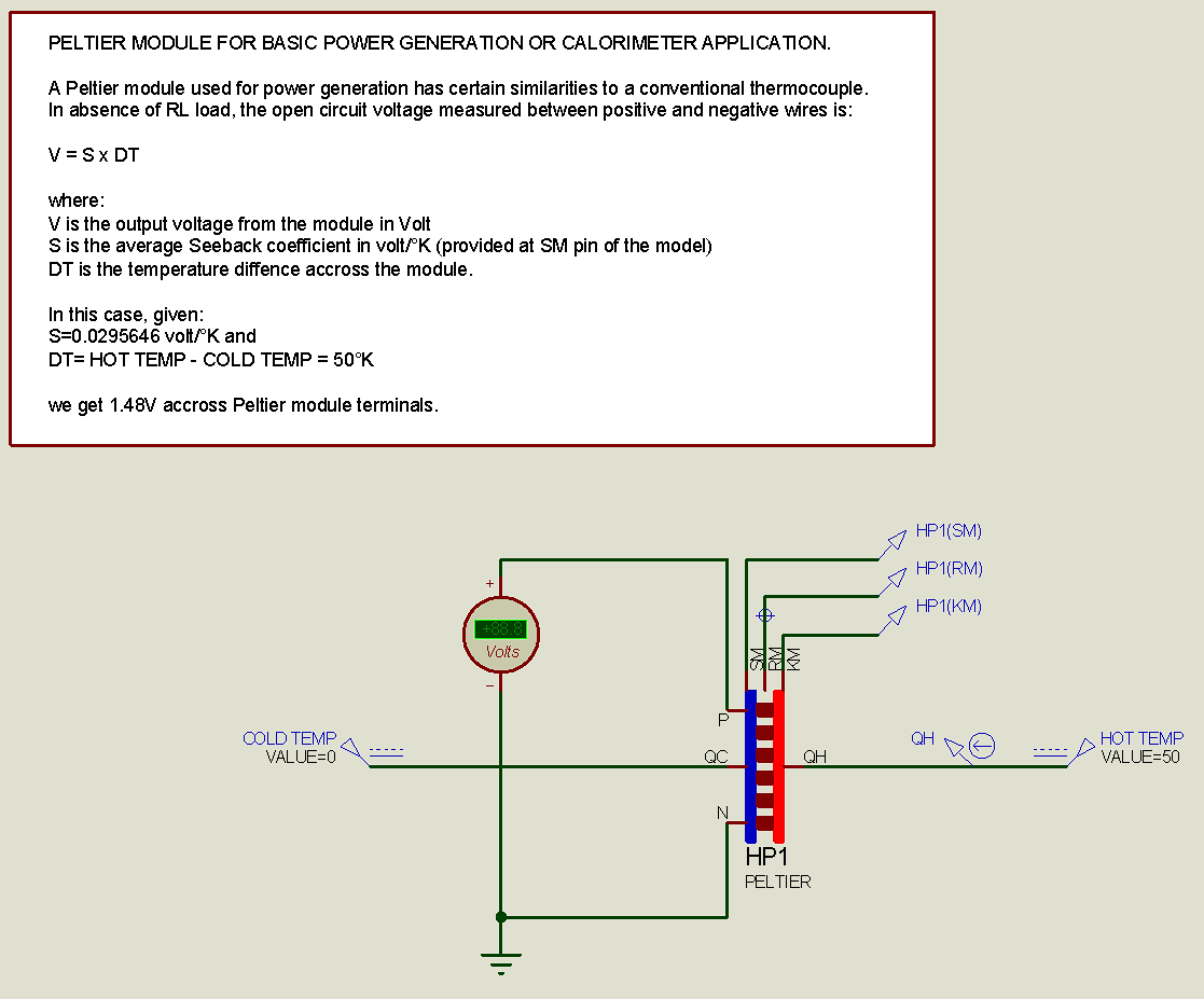 Peltier Power Generation Schematic