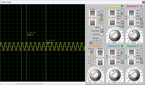 Updated Scope showing signal with decoupling cap applied.