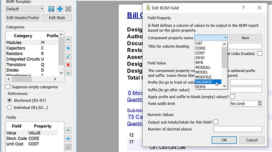 Customise the fileds and columns of the report.