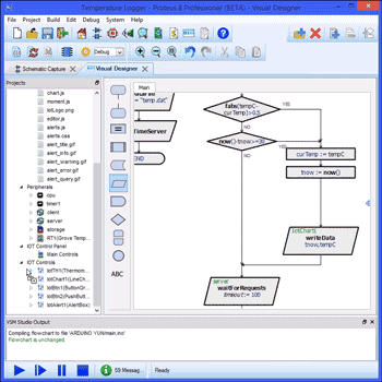 Adding controls from the Front Panel to Visual Designer.