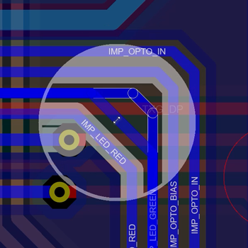 Dragging traces maintains angles between segments.