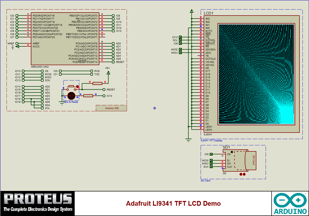 Adafruit LI9341 TFT LCD Demo