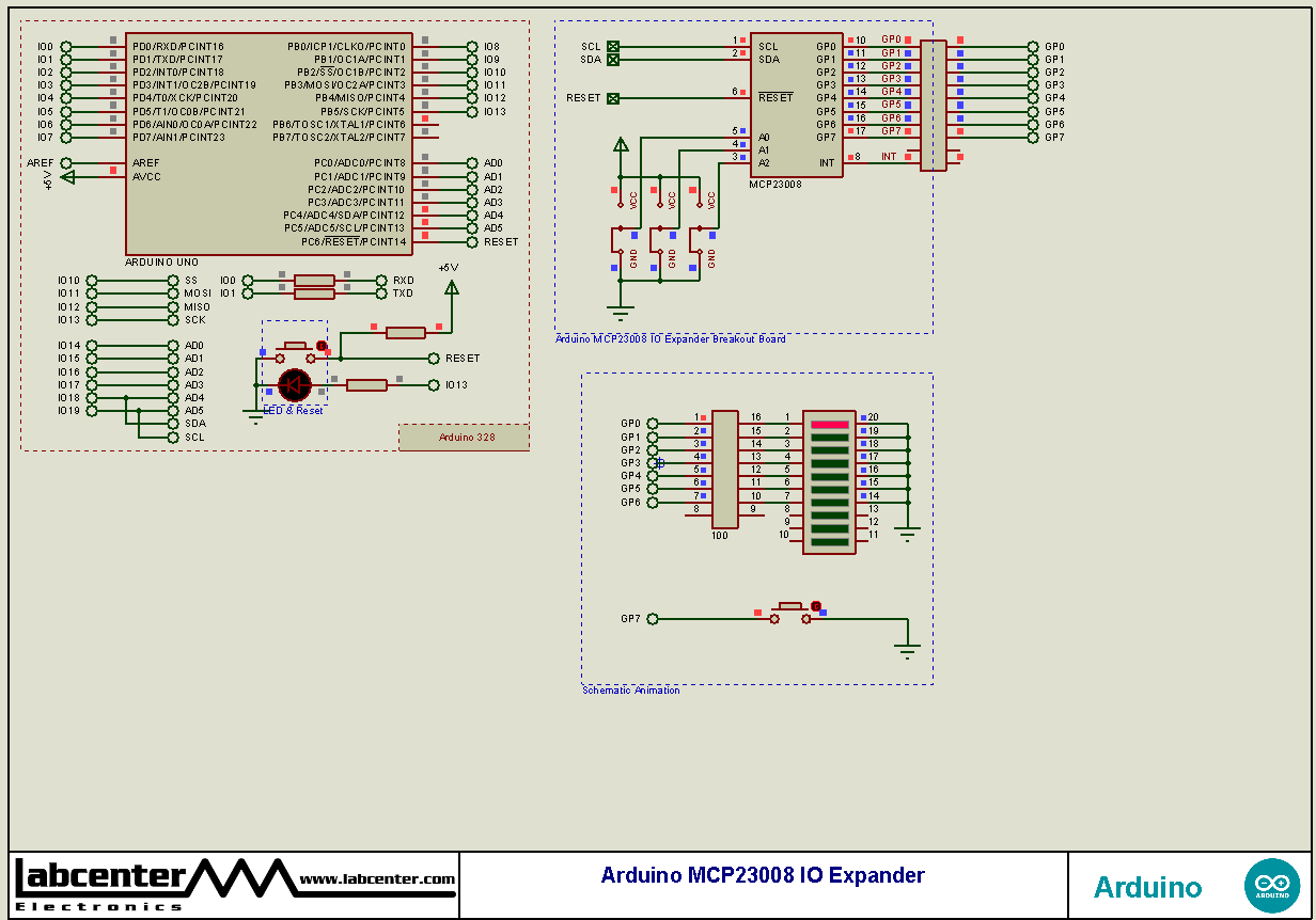 Arduino MCP23008 IO Expander