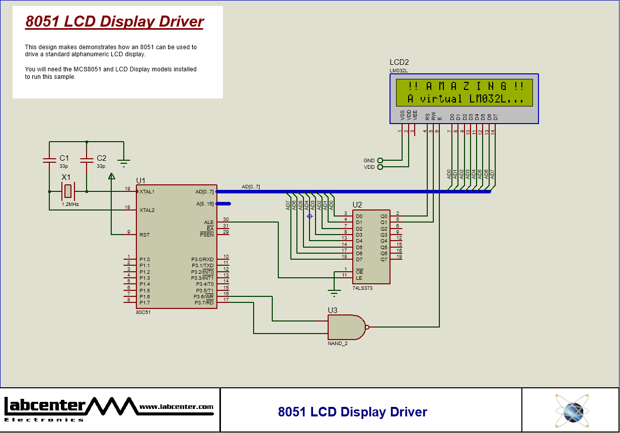 8051 LCD Display Driver