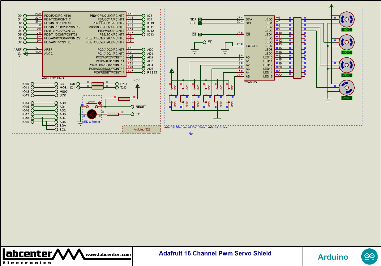 Adafruit 16 Channel Pwm Servo Shield