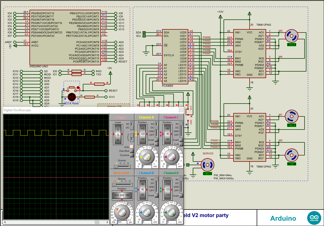 Adafruit Motor Shield V2 motor party