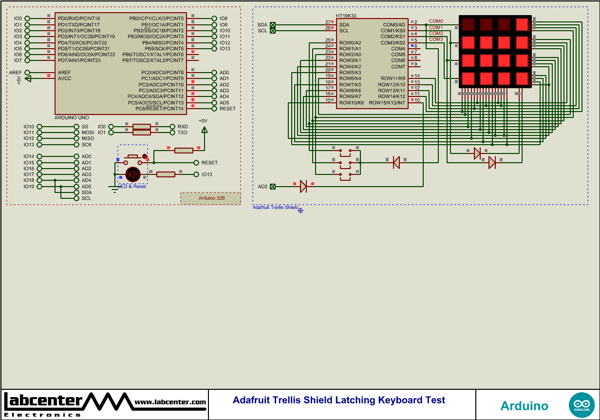 Adafruit Trellis Shield Latching Keyboard Test