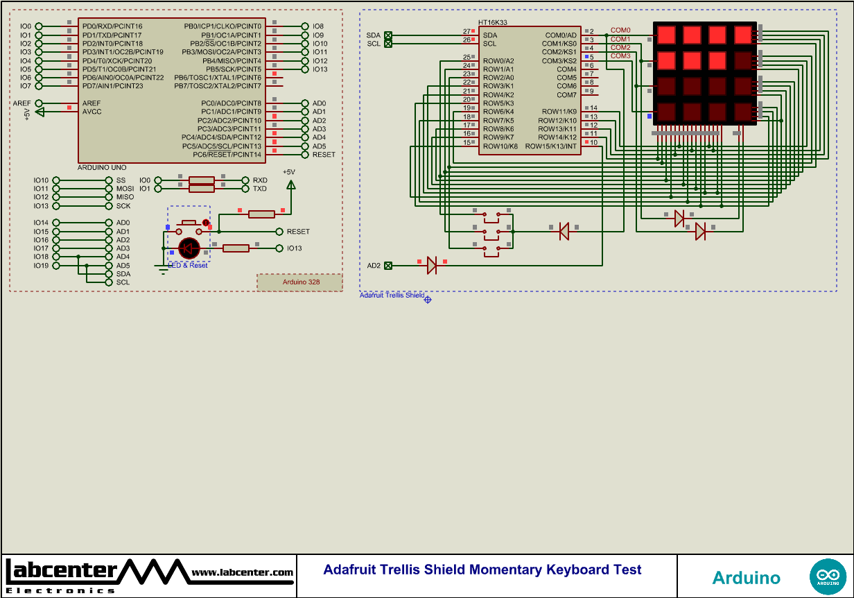 Adafruit Trellis Shield Momentary Keyboard Test