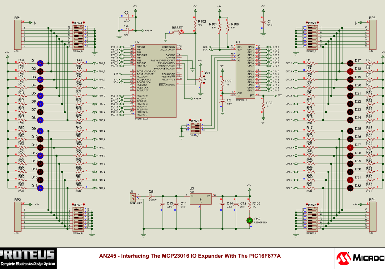 AN245 - MCP23016 Interfacing