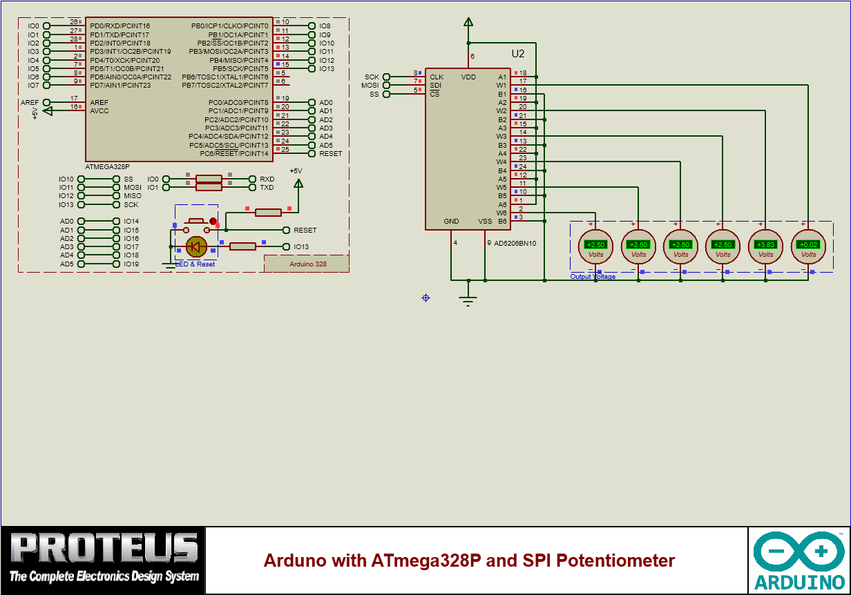 Arduino 328 and SPI Pot