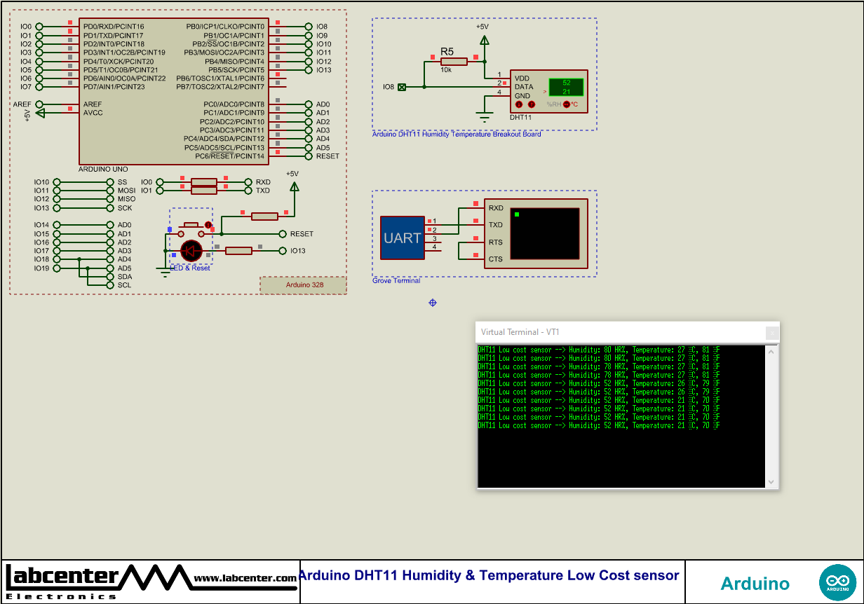 Arduino DHT11 Humidity & Temperature Low Cost sensor