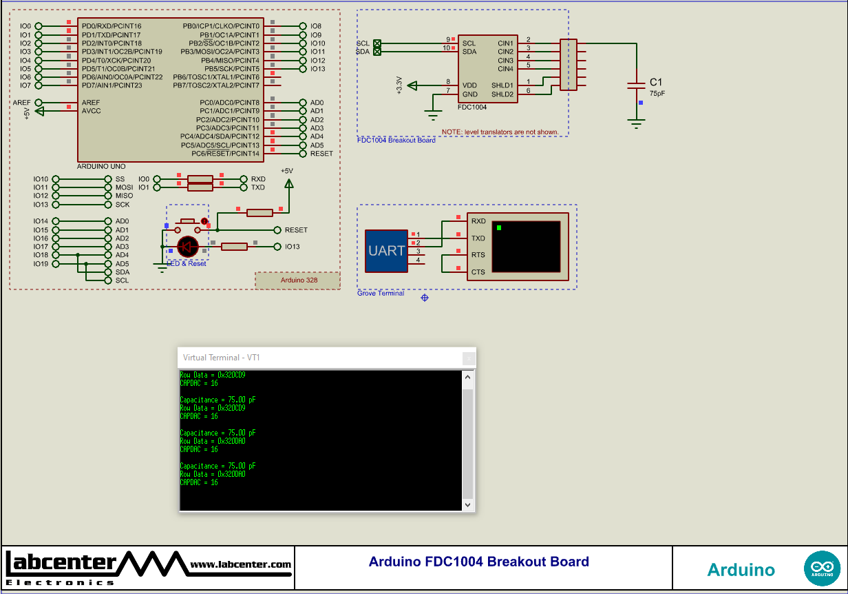 Arduino FDC1004 Breakout Board
