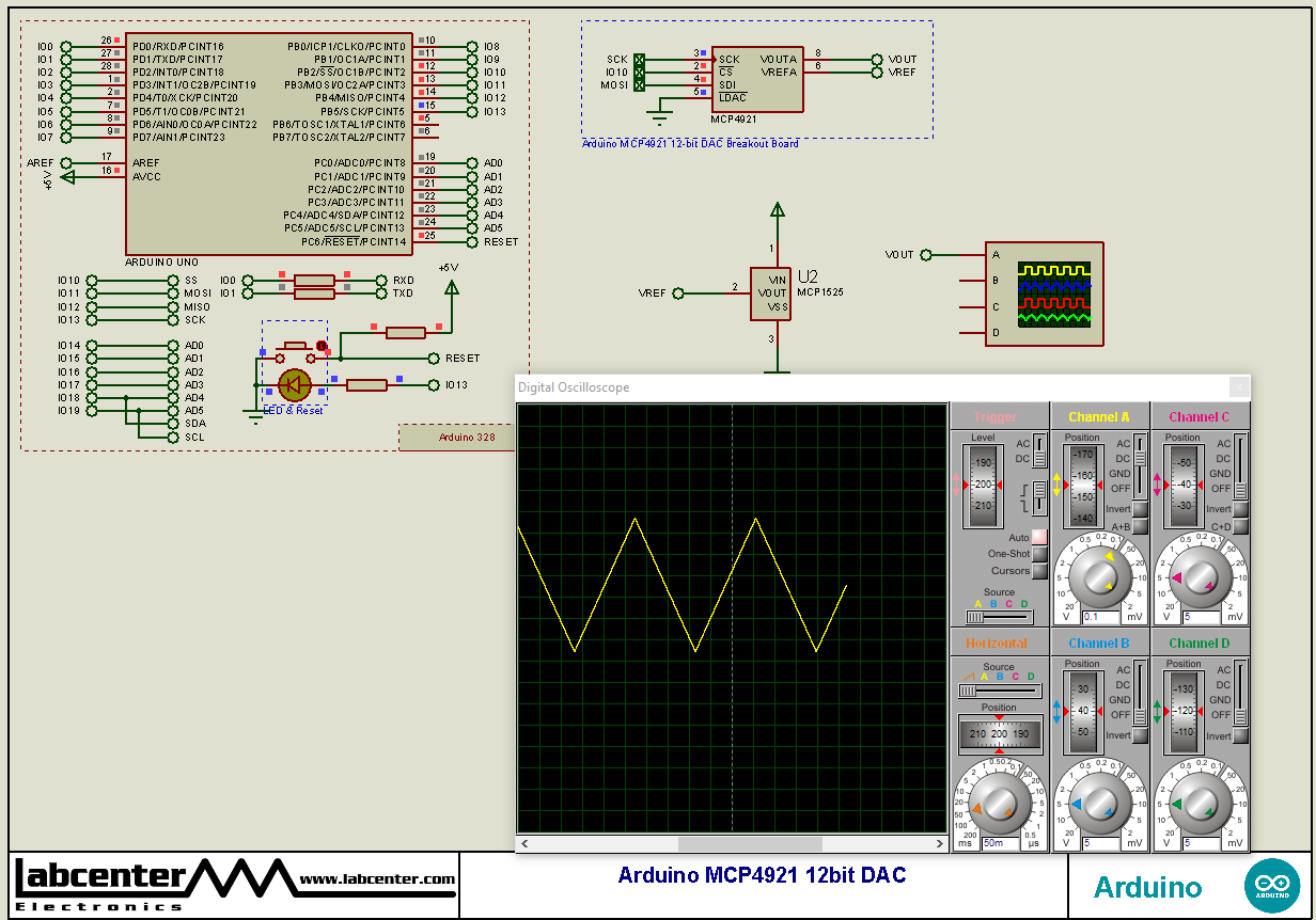 Arduino MCP4921 12bit DAC