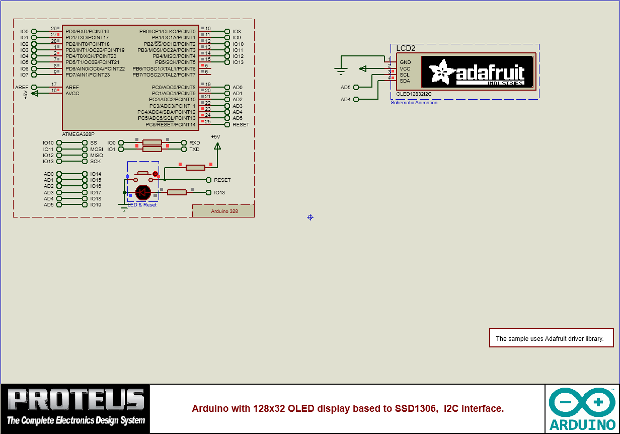 Arduino with Adafruit OLED128X32