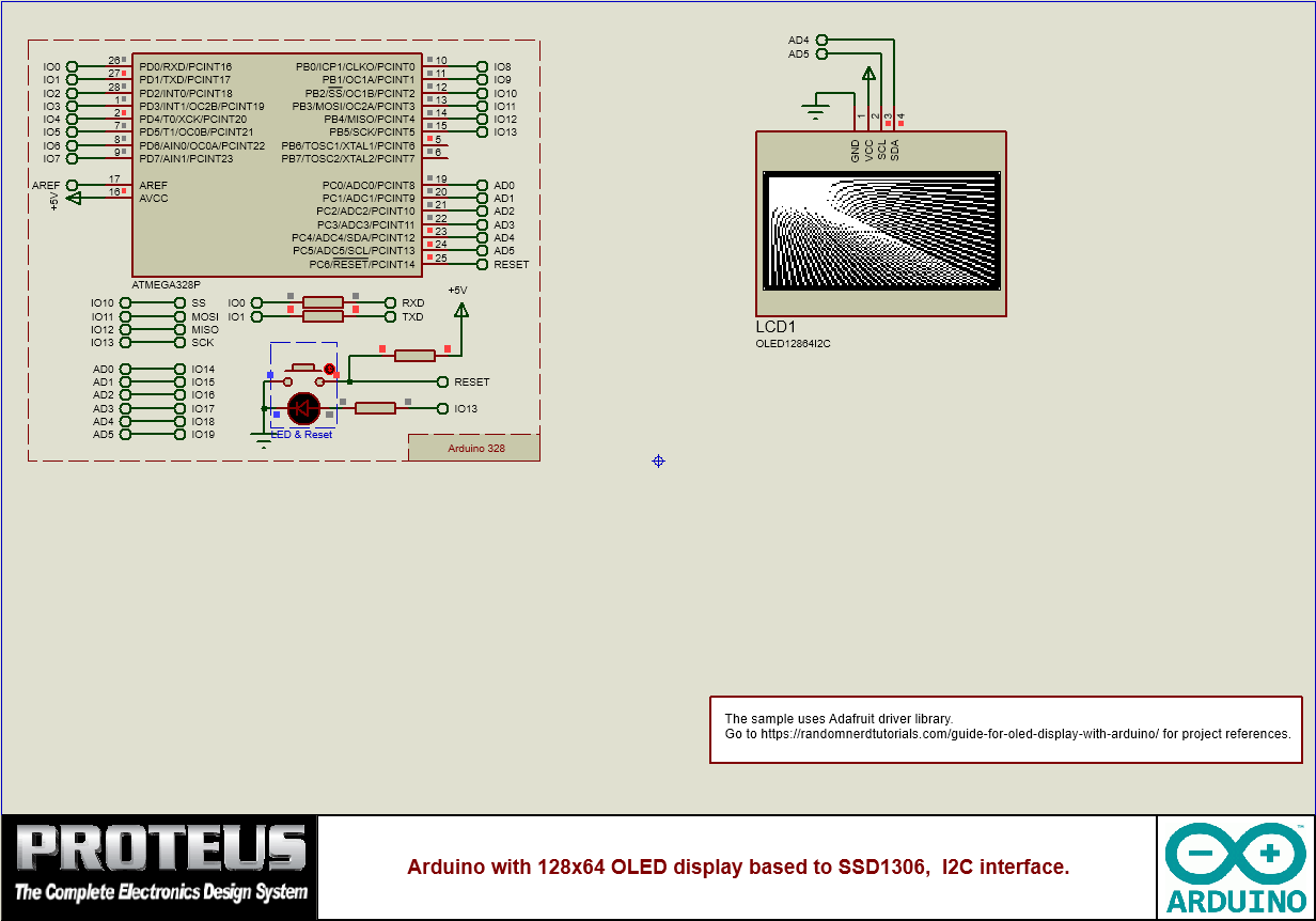 Arduino with Adafruit OLED128X64