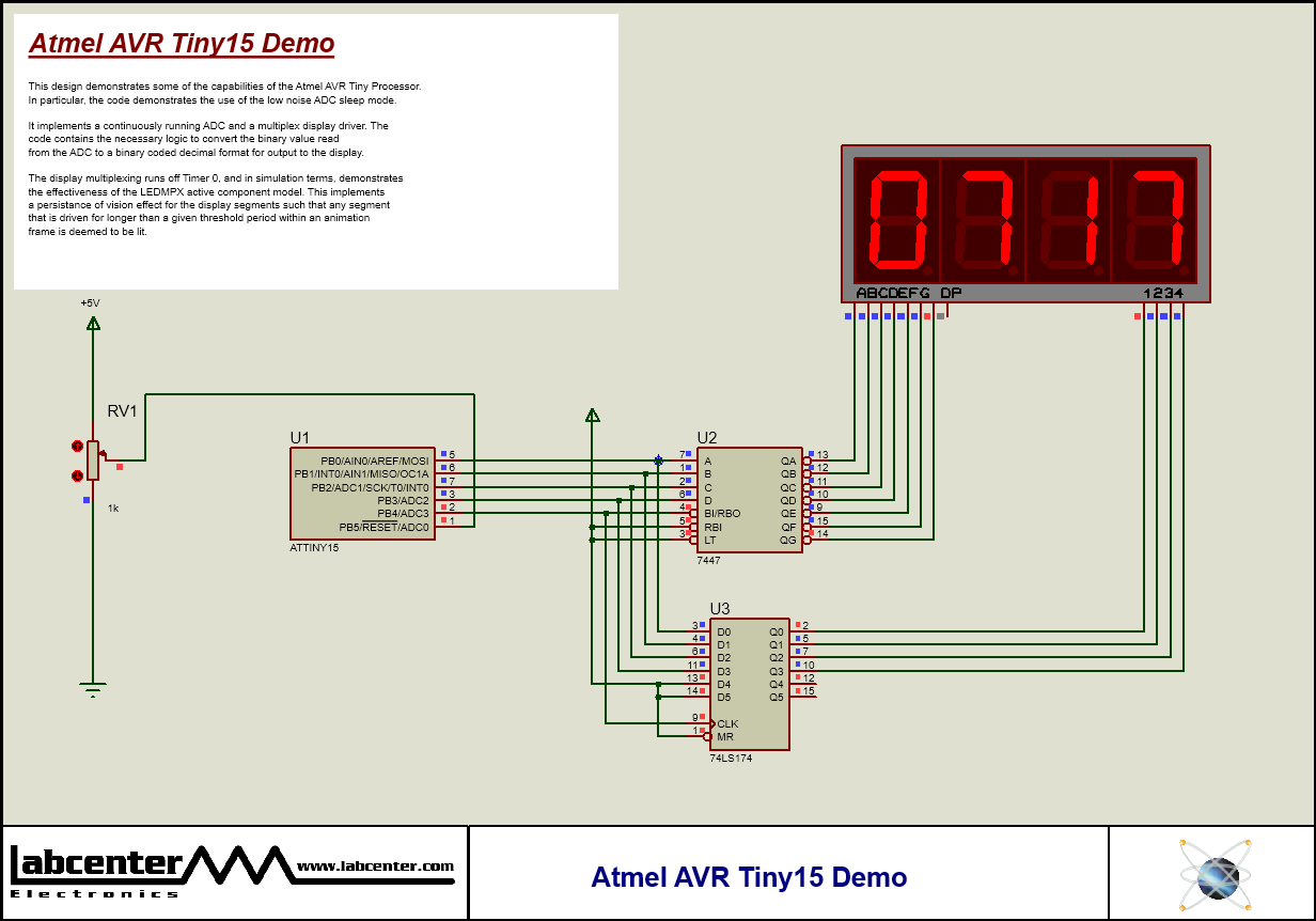 Atmel AVR Tiny15 Demo
