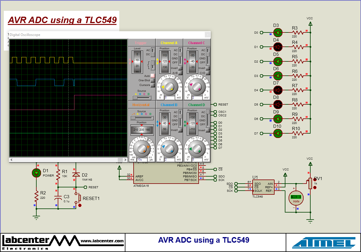 AVR ADC using a TLC549