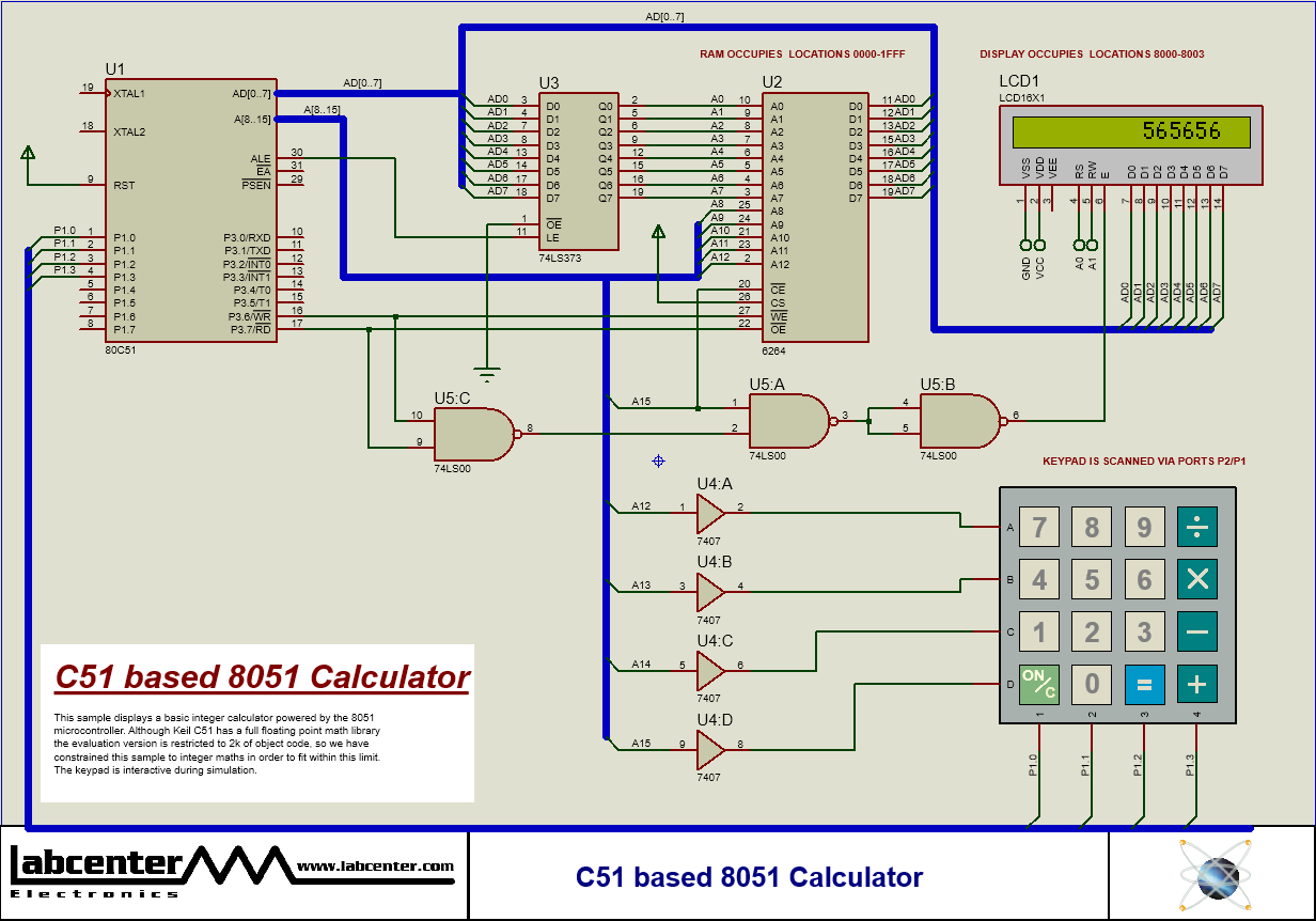 C51 based 8051 Calculator