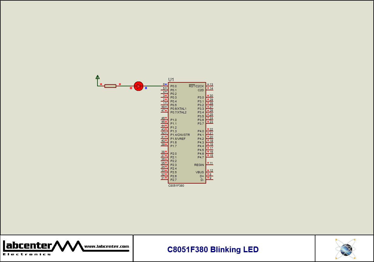 C8051F380 Blinking LED