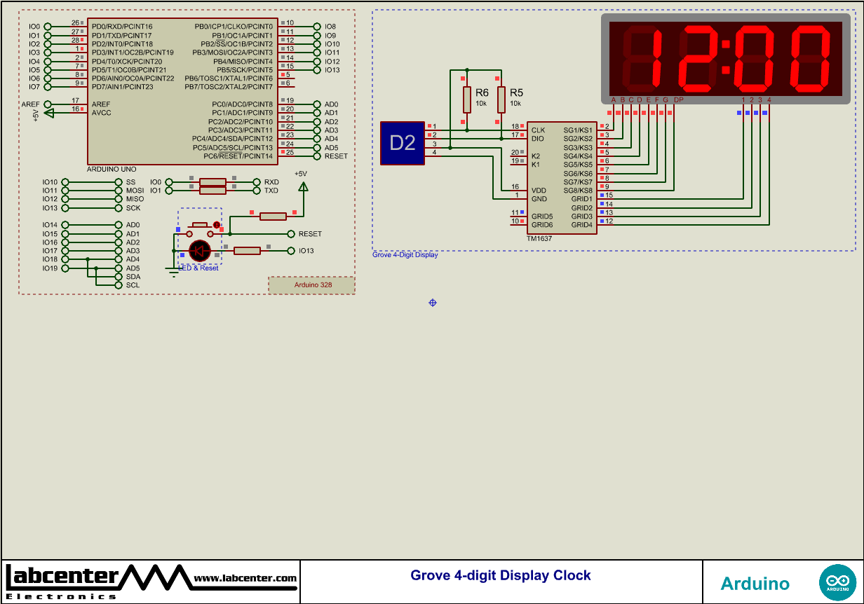 Grove 4-digit Display Clock