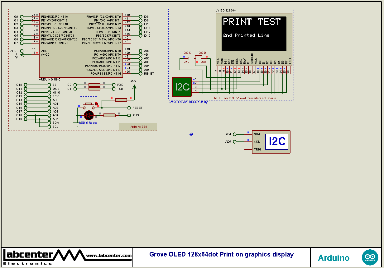 Grove OLED 128x64dot Print on graphics display