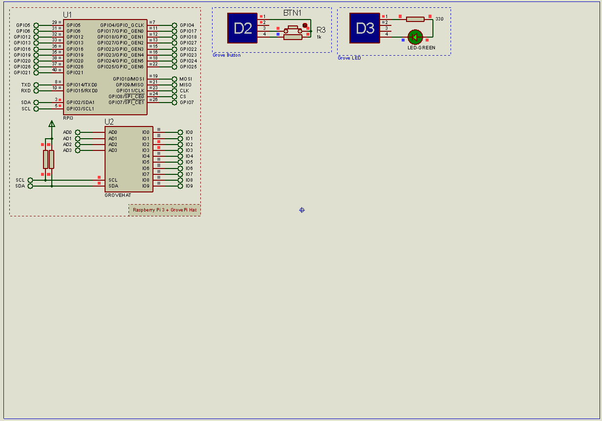 Grove Pi Button and LED