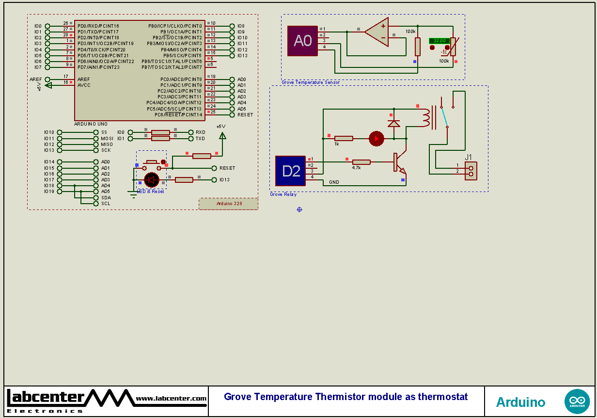 Grove Temperature Thermistor module as thermostat