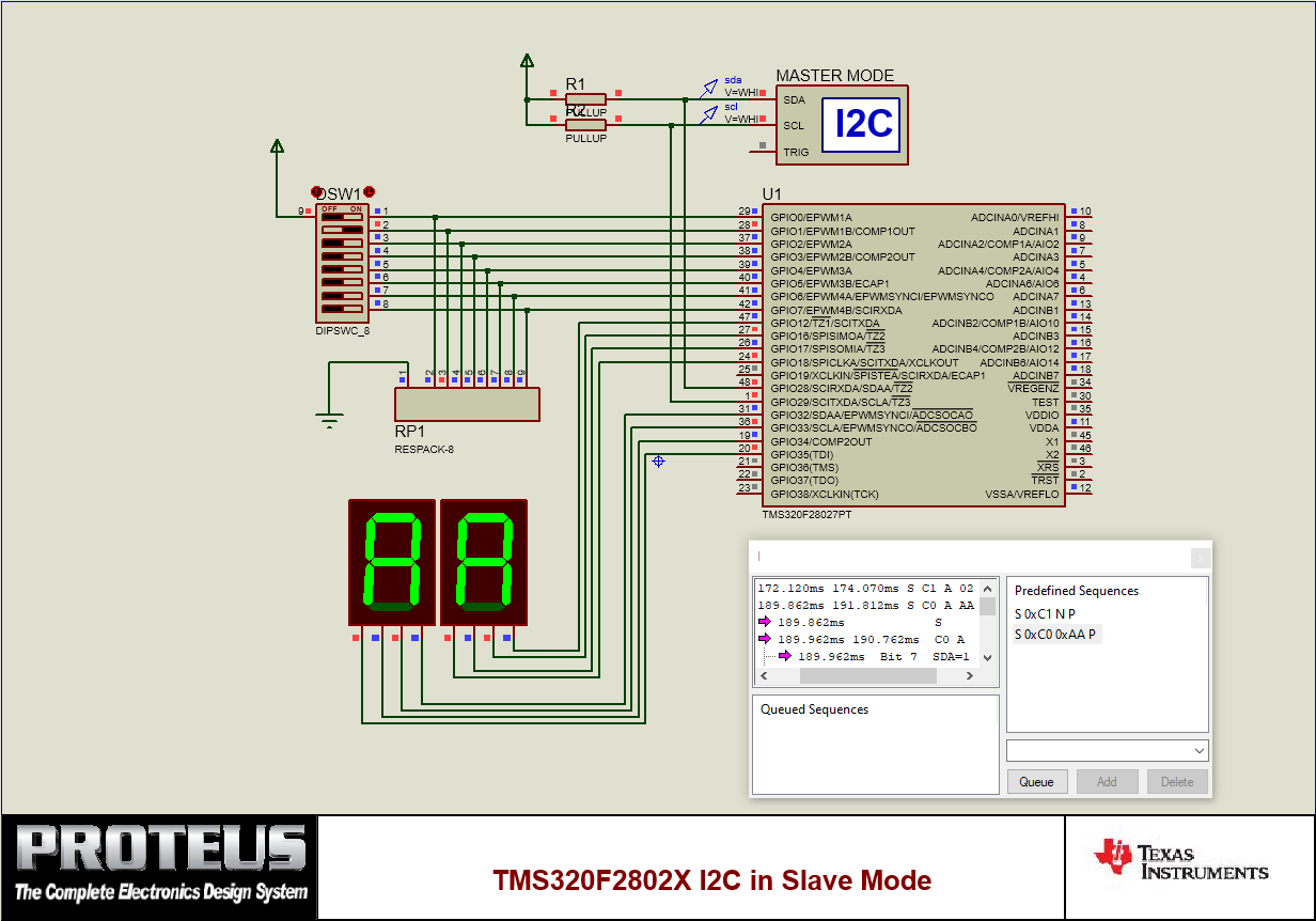 I2C example on an F28027