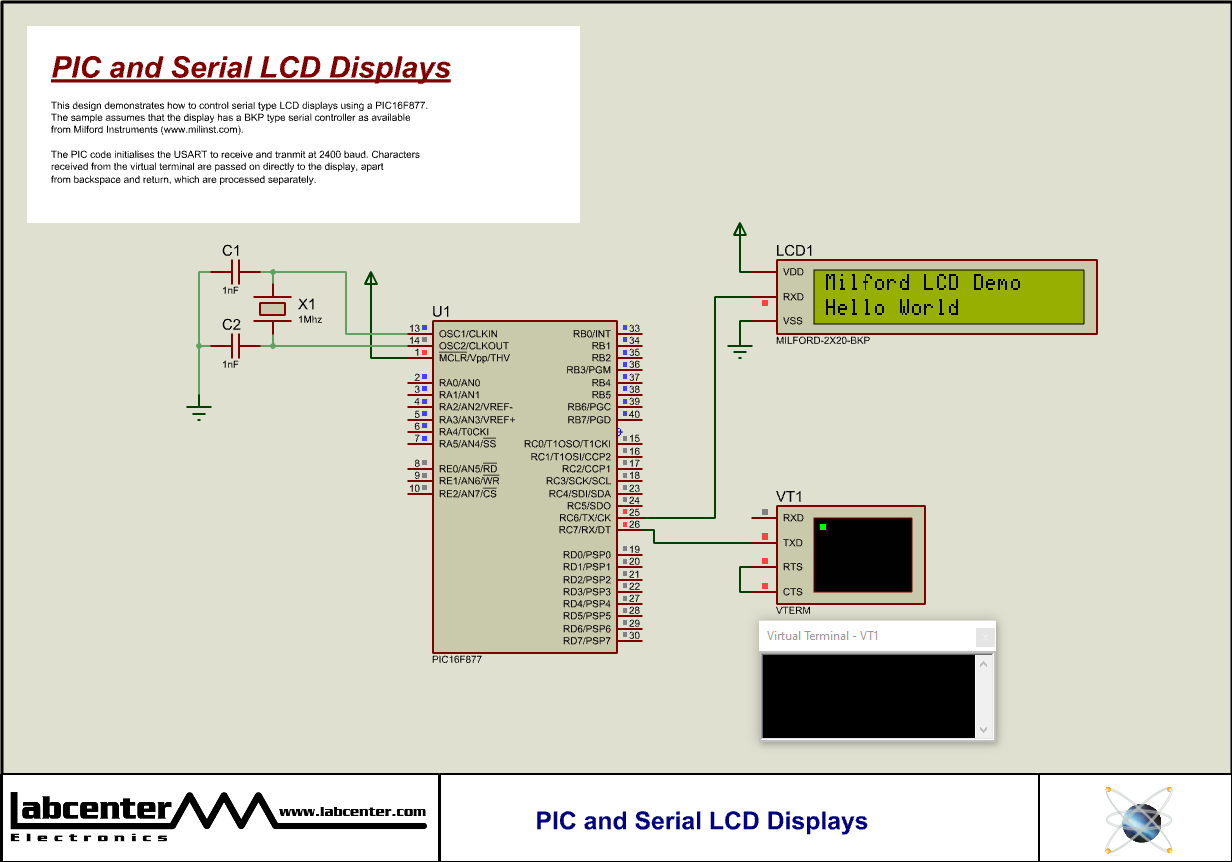 PIC and Serial LCD Displays