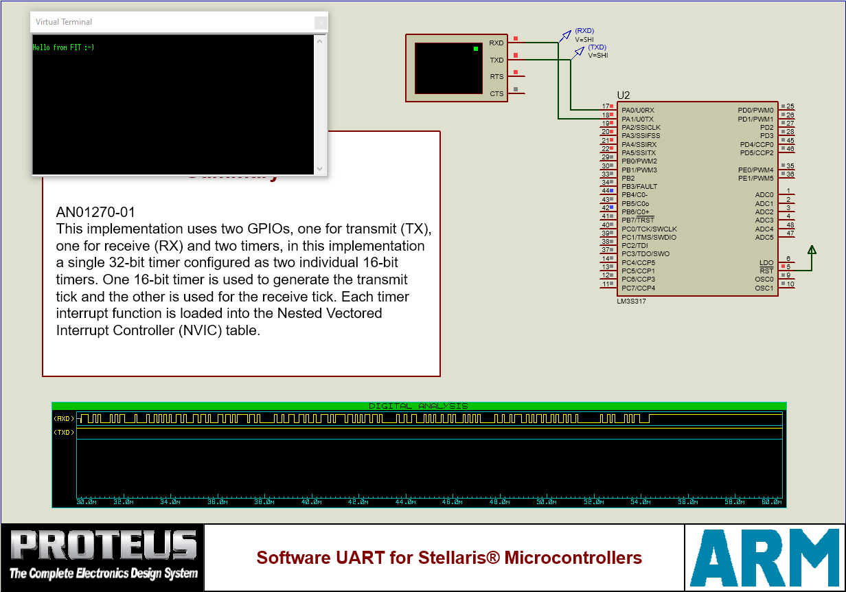 Software UART for Stellaris Microcontroller