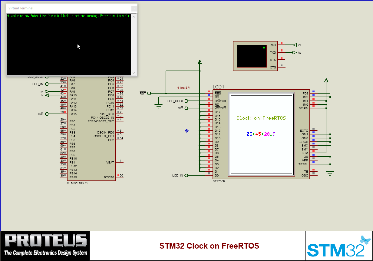 STM32 Clock on FreeRTOS