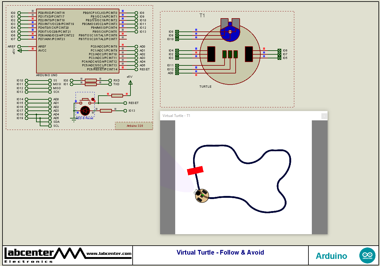 Virtual Turtle - Follow & Avoid