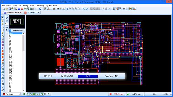 This video shows the <a href='/pcb/#shape' target='_blank'>constraint driven auto router function</a> inside the PCB Design software for a powerful PCB Layout tool.