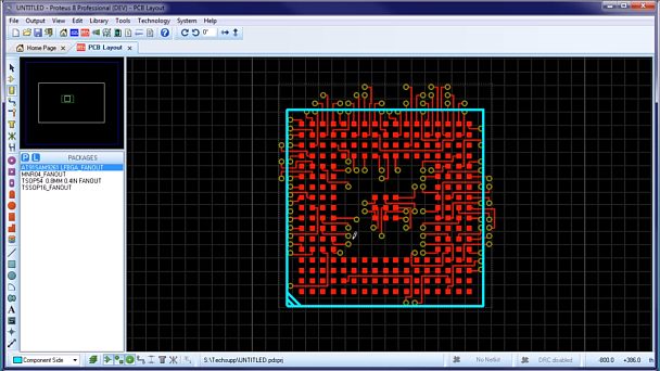 This video shows how to save a component footprint in the PCB CAD Software with a pre-defined track Fan-out for use with future Proteus projects.