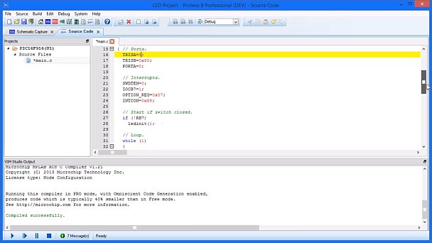 This video shows how to create a new simulation project from schematic capture software to final code completion using the <a href='/simulation/' target='_blank'>Proteus embedded simulator</a>.