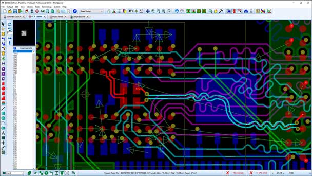 It is now possible to specify and use pass through components on <a href='/highspeed/#diffPairs' target='_blank'>differential pairs</a> in the Proteus software. This is ideal for passive devices such as resistors on a phase matched pair.