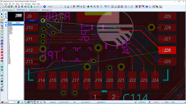 Proteus Design Suite now includes Push & Shove routing. The ability to move  tracks and vias out of the way is coupled with the ability to switch to Follow Me Routing at the press of a button.