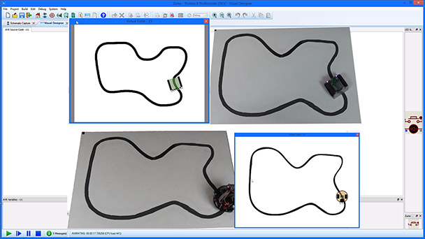This video gives an overview of the use of <a href='/turtles/#overview' target='_blank'>Visual Designer with different Turtle robots</a> available for Arduino.